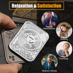 Metal Poker Fidget Slider Toy for Kids Adults, Magnetic Haptic Coin Fidget Pad Push Card, EDC Desk Office Toy, Stress Relief Gift for Men Boyfriend Father, 5 6 7 8 9 10+ Years Old Boys