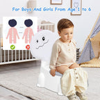 Potty Seat Baby Training Chair Boys Girls Toddler Dinosaur Comfortable children 1-5 years old Baby toilet Animal seat with lid back potty trainer (Grey)