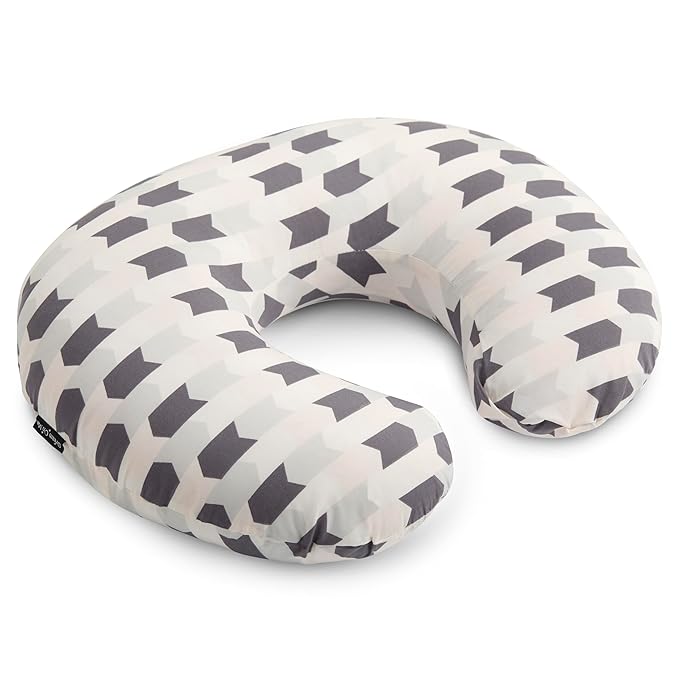 Dream On Me Beeboo Nursing Pillow and Positioner, Breastfeeding and Bottlefeeding Pillow, Removable and Washable Pillow Cover, Soft and Breathable Fabric, Fawn Brown