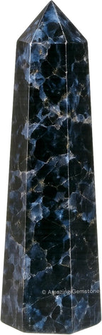 Amazing Gemstone Indigo Gabbro Crystal Towers - Natural Healing Crystal Point Obelisk for Reiki Healing and Crystal Grid (3 Inch)