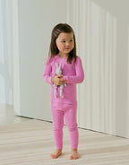 moimoln Pajamas Set 6M-5Y Solid Ribbed Unisex Baby & Toddler, Soft Viscose, Snug-Fit, Everyday Sleepwear