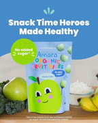 Amara Organic Fruit Bites Apple Kale - No Artificial Colors/Dyes, Added Sugar, Dairy-Free Fruit Snacks, Made with Organic Whole Foods, Healthy Fruit Snacks for Kids - 6 Pack
