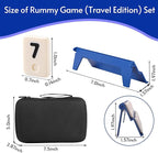 Mini Rummy Cube Game Set 6 Players with 6 Holders and 160 Rummy Tiles, Small Travel and Family Board Game for Adults and Kids