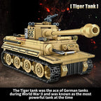 1030 Piece WW2 Army Tanks Toy Building Sets,Create a German Panzer 38T and a German Tiger Tank Toys,Adult Collectible Model Tanks Sets to Build,Christmas Birthday Gifts for Boys,Teens,Adults