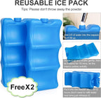 Breastmilk Cooler Bag with Ice Pack, Double Deck Breast Milk Storage for Breastfeeding, Nursing, Daycare, Insulated Lunch Bag with Strap