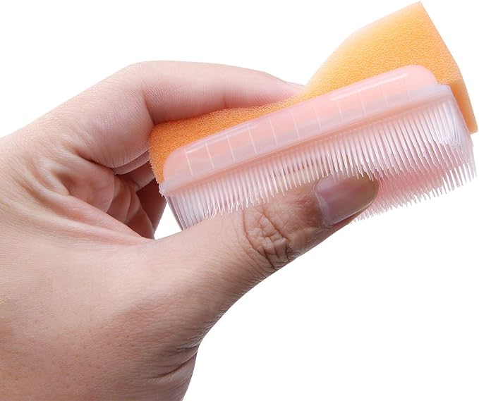 Baby Bath Time Sponge Brush- Body, Hair, and Scalp Cleaning - Gentle on Infant, Toddler Sensitive Skin - Great Sensory Feel(12 Pcs)
