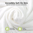 6-Pack Baby Washcloths - Soft Absorbent Viscose from Bamboo Wash Cloths for Babies, Kids, Toddlers, Infant, Newborn Bath Towels, Gentle on Sensitive Skin, 10x10 Reusable Face Towels (Stone)