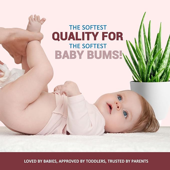 MED PRIDE Unscented Baby Wipes Bulk, 12 X 80 Ct =960 Wipes Total, Alcohol-Free, Aloe Vera & Vitamin E, Extra Soft & Strong, Paraben-Free, Non-Irritating