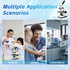 40X-2000X Monocular Microscope for Adults & Kids - Wozel Compound Microscopes for Kids with Dual LED Lights - Professional Biological Microscope with Phone Adapter Slide Set for School Home Education