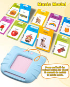 510 Words French Flash Cards for Kids, Toddler Learning Resources Toy, Autism Sensory Toys for Autistic Children Age d 2-4 Blue (French/English/Bilingual)