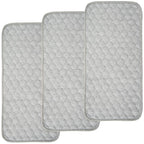 BlueSnail Quilted Thicker Waterproof Changing Pad Liners 3 Count(Gray 13” x 27”)