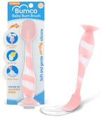 Bumco Baby Bum Brush - BPA-Free Diaper Cream Spatula with Suction Cup Base, Soft & Flexible Silicone, Wipe-Clean, Mom-Invented Diaper Bag Essentials (Light Pink Swirl)