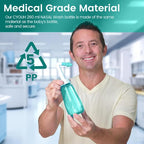 Neti Pot Sinus Rinse Bottle 260 ML with 60 Nasal Wash Salt Packets and Sticker Thermometer Nose Wash Cleaner Pressure Rinse Nasal Irrigation for Adult & Kid BPA Free (Green)