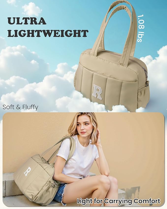 Gifts for Women Mom Unique-Monogram Duffle Bag, Weekender Bags for Women，Overnight Bag with Wet Pocket，Lightweight Travel Bags Personalized Gym Tote with Makeup Pouch