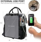 LOVEVOOK Diaper Bag Backpack, Baby Bag with Changing Station, Large Diaper Backpack for Moms Dads, Waterproof Leather Accents Baby Boy and Girl Bag for Travel Baby Essentials