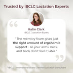 Momcozy Innovative Safety Guard Nursing Pillow - Firm & Springy Memory Foam - Stable, Ergonomic Support & Comfort - Wider Breastfeeding Cushion, Adjustable, Removable Cover, Baby Safety Certified