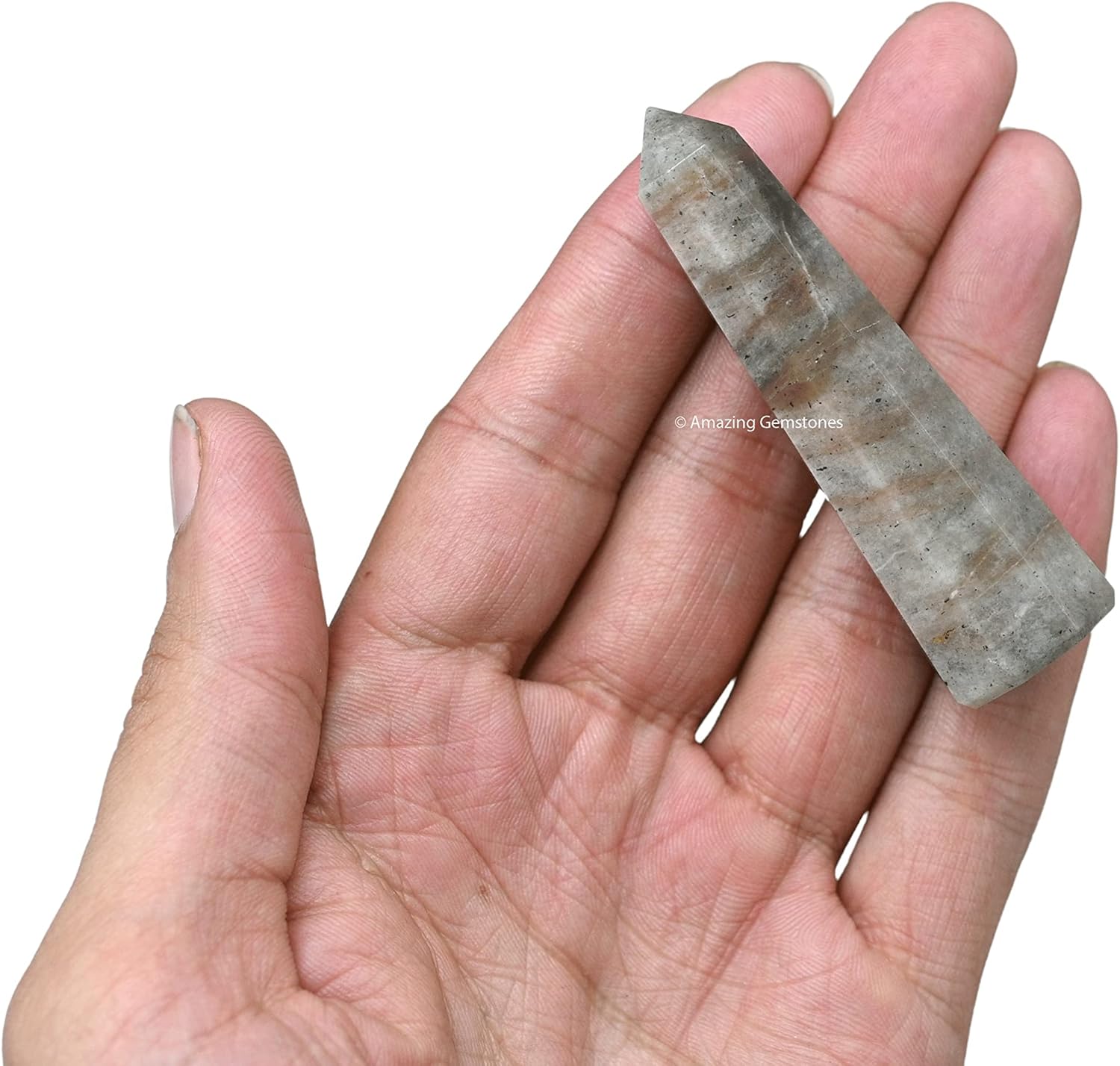 Amazing Gemstone Chrysoberyl Cats Eye Crystal Towers - Natural Healing Crystal Point Obelisk for Reiki Healing and Crystal Grid (2 Inch to 3 Inch)