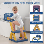 Potty Training Seat, Toddler Toilet Seat for Kids Boys Girls, 2 in 1 Potty Training Toilet for Kids, Splash Guard Anti-Slip Pad Step Stool, Adjust High Potty Chair for Toddler Kid Boys Girls
