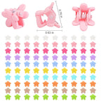 Mini Flower Hair Clips, Baby Hair Clips Mini Claw Clips Cute Jaw Clips Hair Pins Hair Barrettes Toddler Hair Accessories for Women Girls Kids Teens 100Pcs Colorful