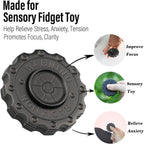 FREELOVE Metal Fidget Spinner Magnetic Slider, Spinning Haptic Clicker, Heavy Stainless Steel Spin Clicky, Small Round Gear Click Gyro, Premium Silent Bearing, Adults Anxiety Cool, Nuc Black