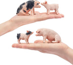 Toymany 8PCS Realistic Pig Figurines Set, Plastic Pig Figures Farm Animals Toys, Birthday Christmas Toy Gift for Kids Toddlers