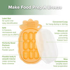 haakaa Silicone Nibble Freezer Tray -Breastmilk Teething Popsicle Mold - Baby Fruit Food Feeder Teether Tray - Baby Food Maker - Ice Cube Tray - 4 Months+ Babies - BPA Free -Apricot