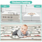 FLAGAV 79x59inch Play Mat for Baby - Extra Large, Non-Toxic, Waterproof Playmat for Indoor and Outdoor Use