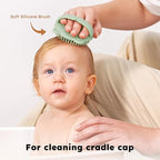 Yoofoss 4 Piece Baby Hair Brush and Comb Set，Wooden Baby Hair Brush with Natural Ultra Soft Goat Hair, Baby Comb Set for Boy, Girl - Green