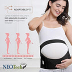 NeoTech Care Pregnancy Support Maternity Belt, Waist/Back/Abdomen Band, Belly Brace (Size M, Black Color)