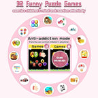 Kids Smart Watch Gift for Girls Ages 3-12, IP67 Waterproof, 32 Puzzle Games, HD Touchscreen Dual Camera Vedio Pedometer Music Player, Kids Watch Toy Birthday Gifts for Girls Ages 5 6 7 8 9 10 (Pink)