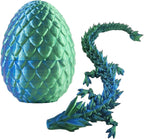 Dragon Egg, Easter Egg with Pet Dragon, 3D Printed Dragon, Crystal Dragon Fidget Toy, Articulated Dragon Eggs Fidget Toy Surprise for Adults