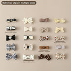 20 PCS Baby Hair Clips Set 2'' Toddler Girl Hair Bows Fully Covered Barrettes Infant Tiny Hair Accessories for Babies Kids Fine Hair