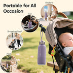 QIBOX Portable Bottle Warmer for Travel - 3Min Fast Heating of Breast Milk and Formula, 36W Fast Charge, 17 Ounces Large Capacity, Baby Bottle Warmer On The Go for Outdoor Airplane and Car