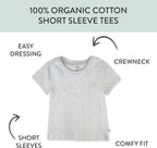 HonestBaby 10-Pack Short Sleeve T-shirts 100% Organic Cotton Baby, Toddler, Little Kids, Boys, Girls, Unisex