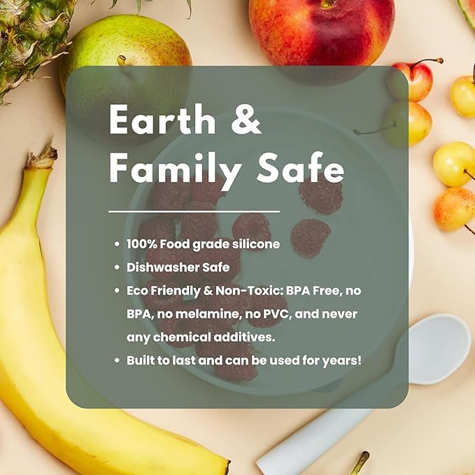 Miniware Silicone Baby Spoon for Training - BPA Free Baby Utensils - Baby Spoons Self Feeding 6 Months | 100% Food Grade Silicone - Modern & Dishwasher Safe Toddler | Dishwasher Safe (Pistachio & Oat)