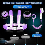 Toddler Leash for Walking, Toddler Safety Harnesses Leashes, Safety Harness with Lock for Kids, Anti Lost Wrist Link for Toddlers ，Upgrade with Reflective Tape Liner（6.5ft）for Kids