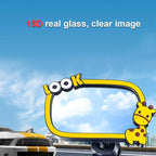 Universal Car Interior Rearview Baby Mirror Wide Angle Convex Mirror Clip-on mirrors for Viewing Rear Passengers(giraffe)