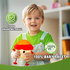 Mushroom Night Light for Kids, Cute Silicone Night Light, 7 Adjustable Color Breathing Mushroom Lamp, Rechargeable USB LED Touch Light for Children's Room Decor, Christmas Birthday Gift (Red)