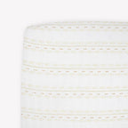 Little Unicorn Premium Crib Sheet | Breathable & Super-Soft Muslin Fabric (Gold Diamond-Stripe)