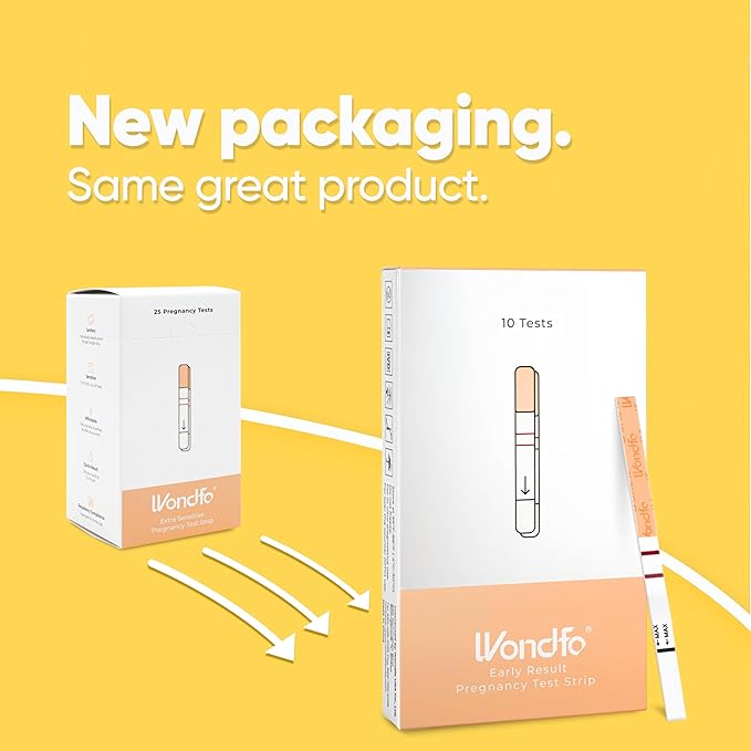 Wondfo 3.5mm Early Result Pregnancy Test Strips - Get Results 6 Days Sooner Than Missed Period-Sensitive and high-Accuracy HCG Testing Kit at 10 MIU/ml Cut-Off -[10 Packs]