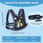 2025 New Safety Walking Harness for Big Kids (6-12yrs) with Autism Special Needs ADHD, Anti-Elopement Vest Harness with Grab Handle and Light Reflector, Adjustable Leash for Autistic, Active Child