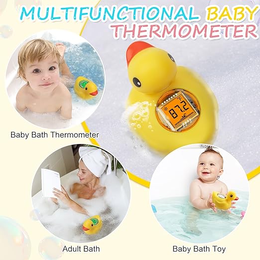 Baby Bath Thermometer-IP68 Waterproof-BPA-Free Bath Thermometer Baby Safety-Fast Temperature Reading& Backlit Display for Infants, Toddler by AXHHTVCGY