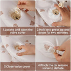 Baby Inflatable Seat with Guardrails for 3-36 Months, Built-in Air Pump, Summer Toddler Chair for Sitting Up, Floor Seater with Back Support