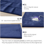 ACOMOPACK Baby Play Mat for Floor 1.3" Thick Memory Foam Play Mat 71"×79" Tummy Time Crawling with Non-Slip Bottom for Living Room,Nursery,Soft Velvet Playpen Mats for Kids,Infants（Royal Blue）