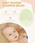 Lictin Baby Hair Brush and Comb Set, 4 Pcs Newborn Hair Brush with Soft Bristle, Natural Goat Hair and Wood Baby Cradle Cap Comb for Newborns & Toddlers, Newborn Baby Essentials, Perfect Registry Gift