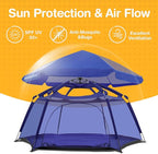Alvantor Baby Playpen Play Yard 84"x84"x44”Large Pop Up Playpen Foldable Play Tent Indoor & Outdoor Kids Tent Lightweight Safe Space Canopy for Infants Toddlers Pets, Navy