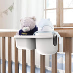 SnackPod Child Cup & Snack Holder for Convertible Car Seats & Strollers - BPA Free - Grey