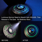 Cool Spaceship Fidget Spinners Metal, UFO Model Finger Hand Spinner, Anti Anxiety Stress Relief Toys Gift for Kids & Adults, Luminous Night Effects, Exclusive Desk Spinning Top for Office