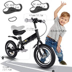 Balance Bike 2 in 1,The Dual Use of a Kids Balance Bike and Kids Bike,12 14 Inches for 2-6 Years Old,with Shock Absorbers, Fenders, Pedals, Auxiliary Wheels