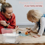 Baby Wipes Dispenser, Wipe Holder & Freshness Keeper - Easy to Open, Large Capacity (Silver)